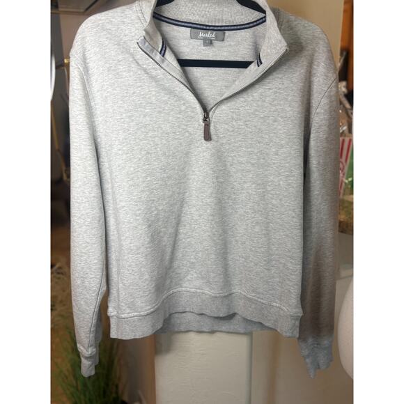 Marled Reunited Clothing Men's 1/4 Zip Pullover Sweatshirt Gray Size Small - Picture 2 of 3
